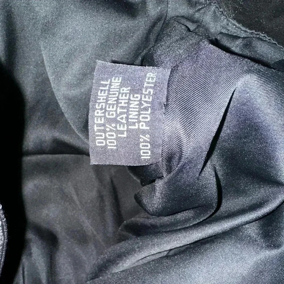 Women's Vintage Sanzzini Genuine Leather Jacket XL Black Made in India Biker - Picture 9 of 16